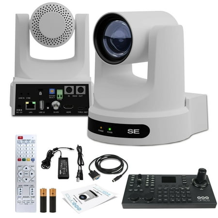 PTZOptics Move SE PTZ Camera with 20x Optical Zoom + SuperJoy PTZ Camera Joystick Controller