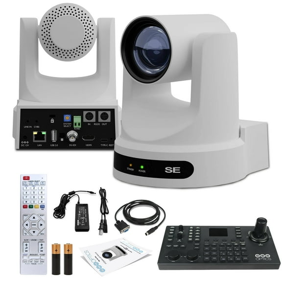PTZOptics Move SE PTZ Camera with 20x Optical Zoom + SuperJoy PTZ Camera Joystick Controller