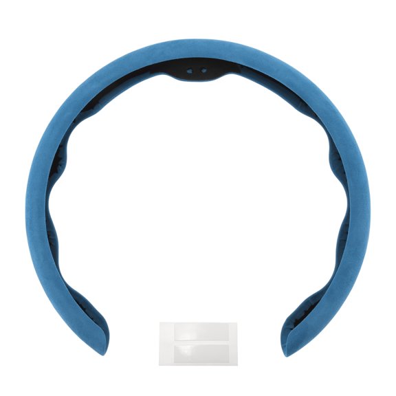 PU Artificial Leather Steering Wheel Cover ABS Car Steering Wheel Protector 14.96" Haze Blue 1 Pc