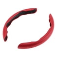 thumbnail image 1 of PU Artificial Leather Steering Wheel Cover ABS Car Steering Wheel Protector Red Carbon Fiber Pattern 1 Pair, 1 of 6