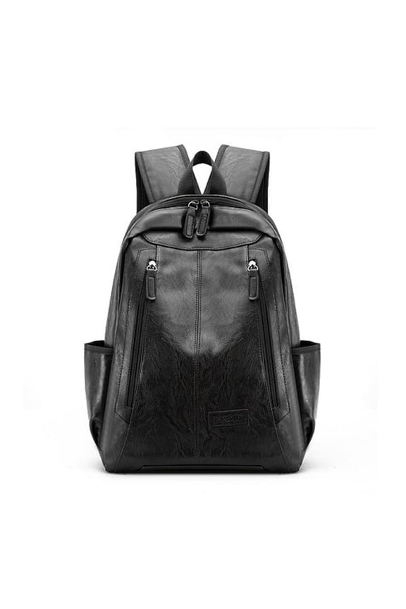 PU Backpack Korean Fashion Simple Bag,Black