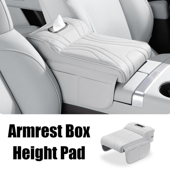PU Car Center Console Armrest Box Heightening Elbow Support Pad New T2