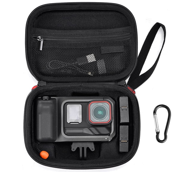 Portable PU Carrying Case for Insta360 Ace Pro 2 & Xplore Grip Pro Bundle Travel Bag Storage 2 Batteries Accessoires