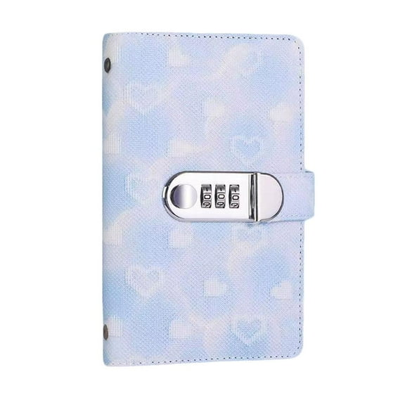 PU Cash Deposit Book with Password Lock for Children's Savings Challenge, Mini Binder with Double - Sided Inner Pages, Wear - Resistant