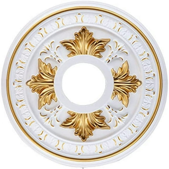 PU Ceiling Medallion, Decorative Ceiling Medallions Decor for Light Fixtures, Ceiling Fans and Ceiling Socket Holes (B-15"OD x 4.3"ID) B-15