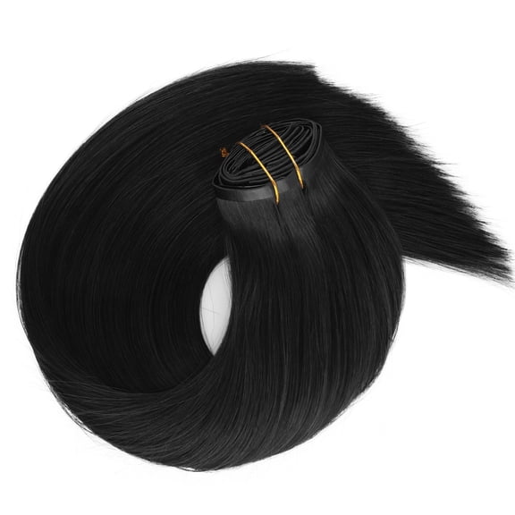 PU Clip In Hair Extensions 1# 160g 18inch