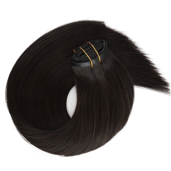PU Clip In Hair Extensions 1B# 240g 22inch