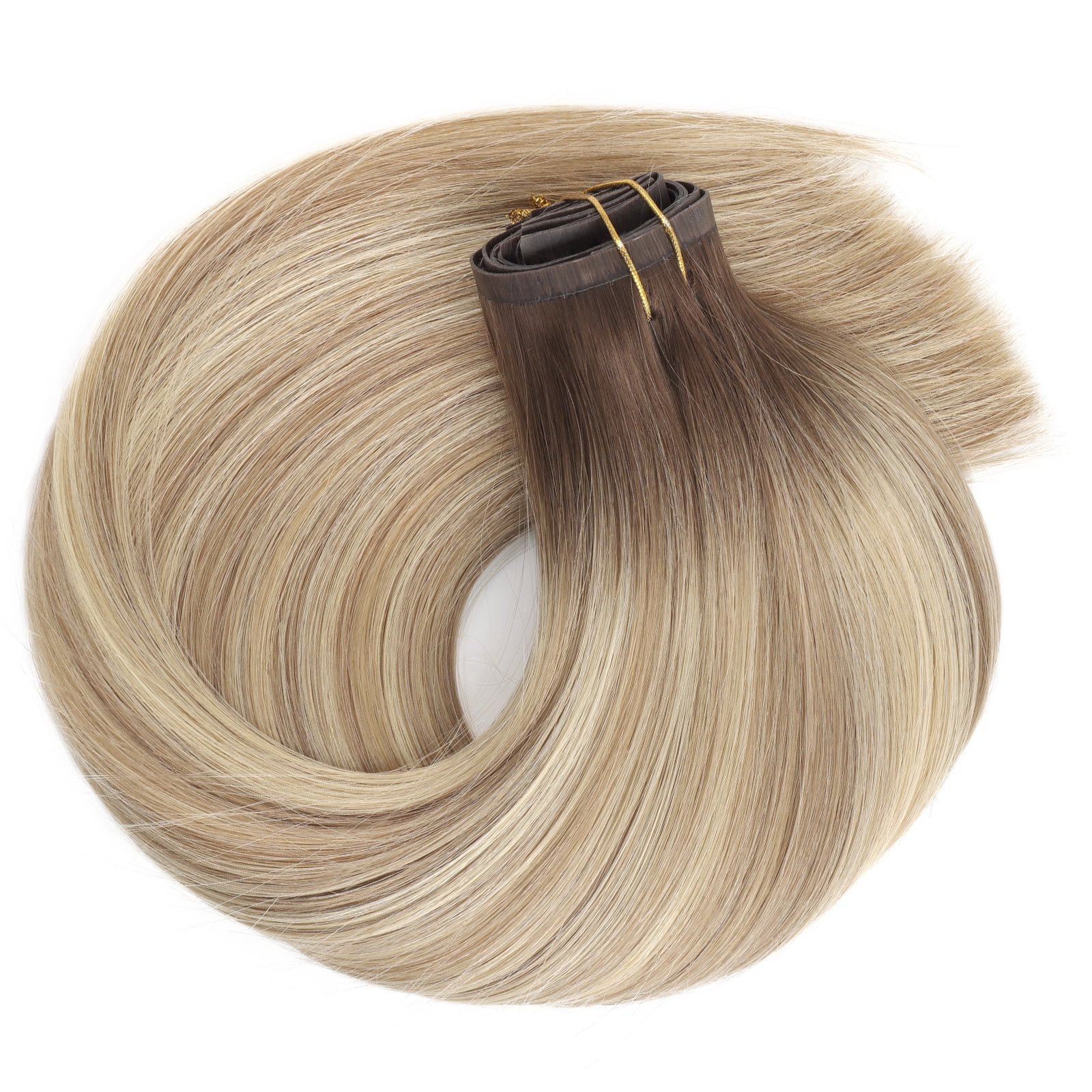 PU Clip In Hair Extensions R3-P8/613# 120g 14inch