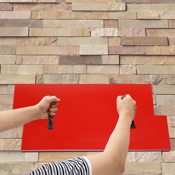 PU Concrete Stamp Mat Concrete Stamping Mold Cement Stamp for Concrete Decorative Concrete Texture Mat Concrete Mold for Wall & Floor Imprinting Concrete, Red (25.59 * 11.81 * 0.79in)