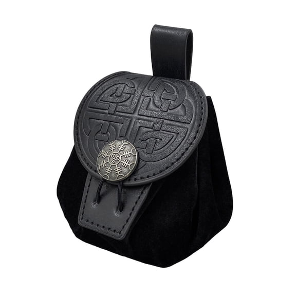 PU Cube Bag Change Purse Small Wallet Old Styles Belt Bag Medieval Embossed Waist Bag Side Pack