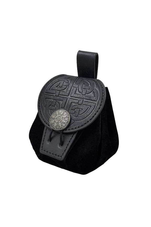 PU Cube Bag Change Purse Small Wallet Old Styles Belt Bag Medieval Embossed Waist Bag Side Pack