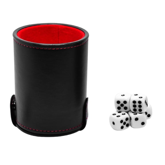 PU Dices Cup Entertainment Dices Shake Container Dices Game Parties Table Board Game Dices Shake Game Props Set