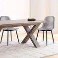 thumbnail image 1 of PU Dining Chairs Modern Chair Set of 2,Gray, 1 of 6