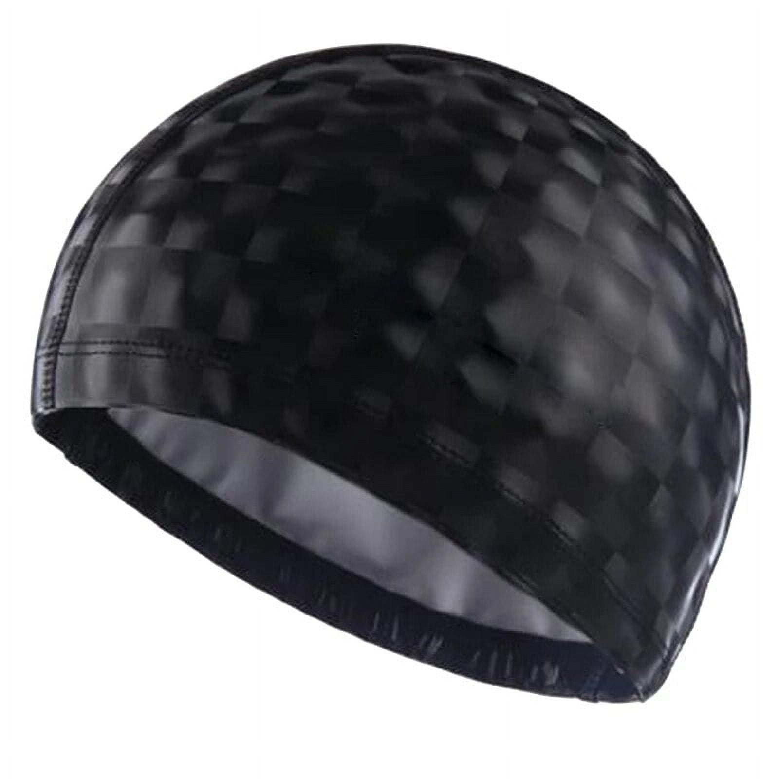 PU Fabric Swimming Caps Men Women Swim Pool Hat Crystal Water Cube