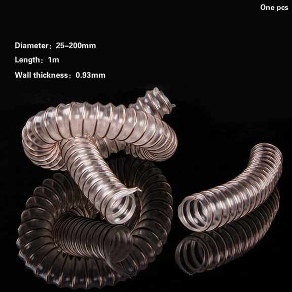 PU Flexible Polyurethane Ducting Hose - Fume / Vapour Extraction Woodworking Inner Diameter 25 - 200mm * 0.93mm Telescopic Hose