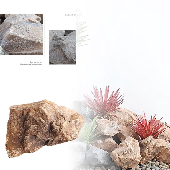 PU Foam Rocks for Landscaping - Lightweight Artificial Rock Cover, Realistic Outdoor Decorative Rocks for Yard Decor, Well Pump & Utility Covers