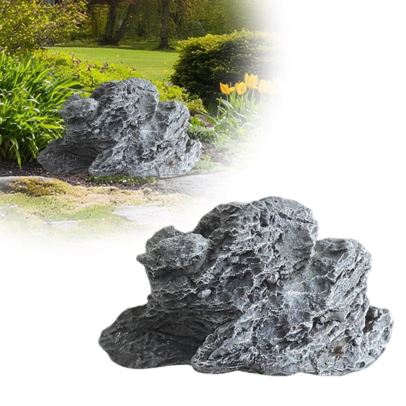PU Foam Rocks for Landscaping - Realistic Artificial Rock Cover for Yard Décor, Well Pumps & Utility Covers - Lightweight Boulder for Outdoor Gardens & Lawns