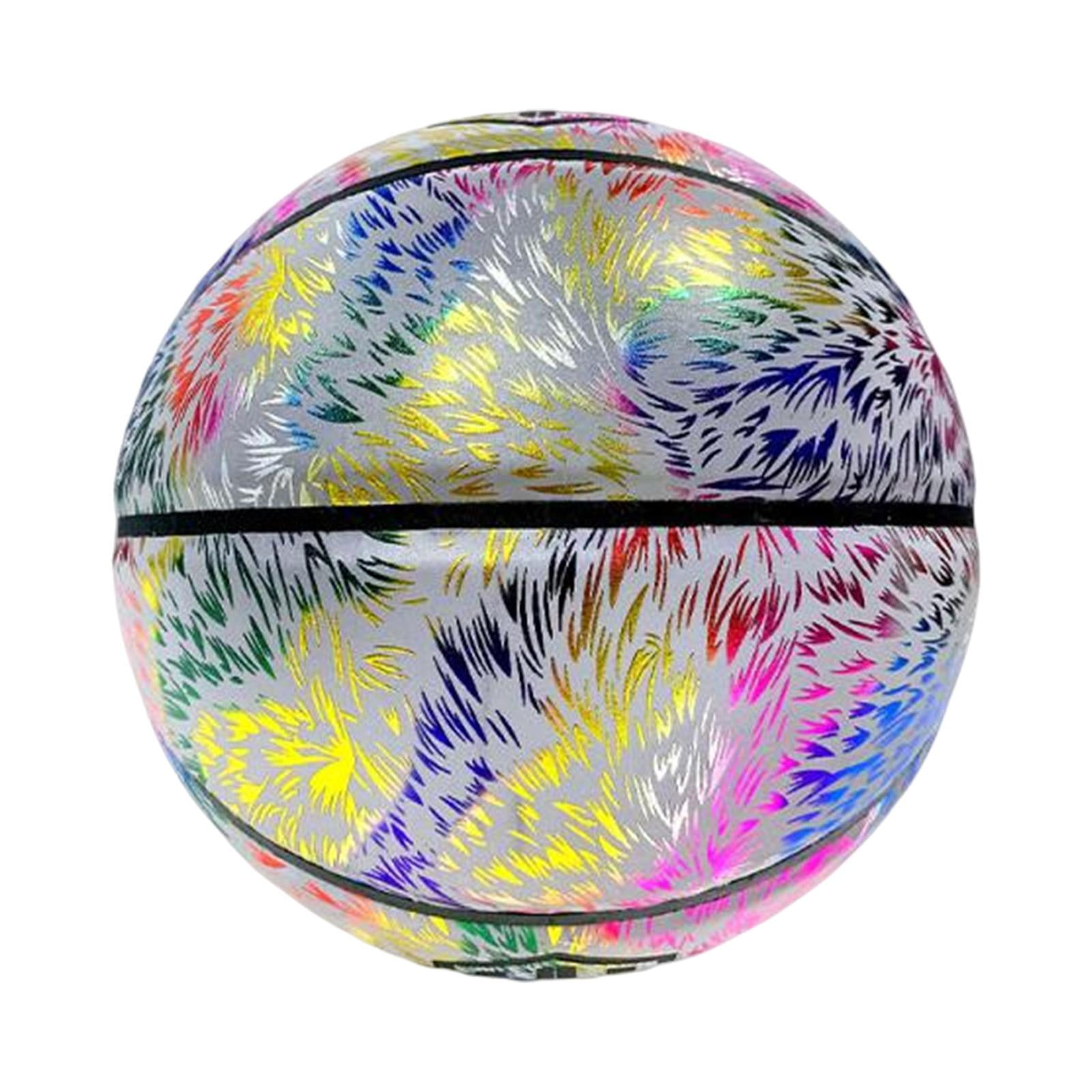 PU Glowing Basketball Training Equipment Glow in The Dark for Girls Boys Style D