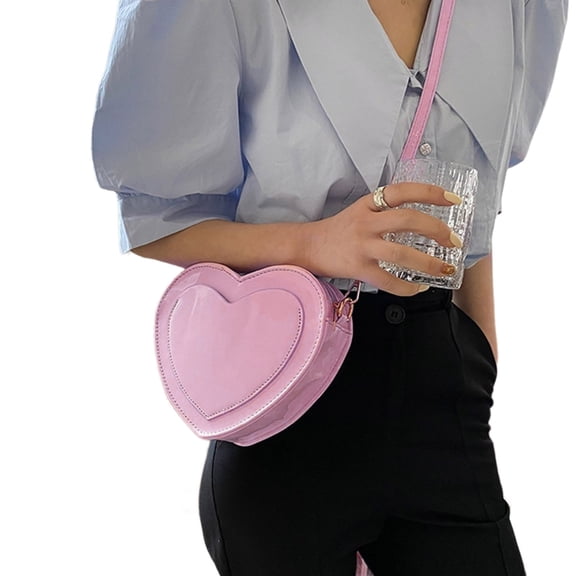PU Heart Shaped Shoulder Bag Casual Crossbody Bags Adds a Touch of Fashion to Your Look