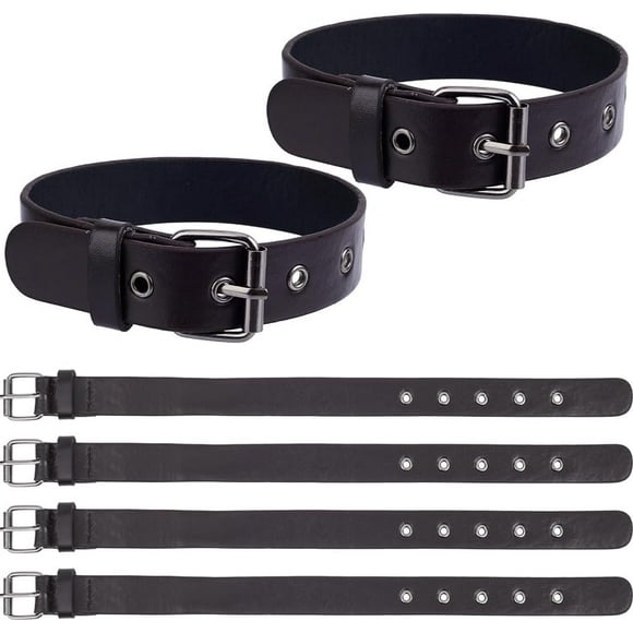 PU Imitation Leather Cord Bracelets with Alloy Finding Black 16-1/8 inch(41cm) 25mm