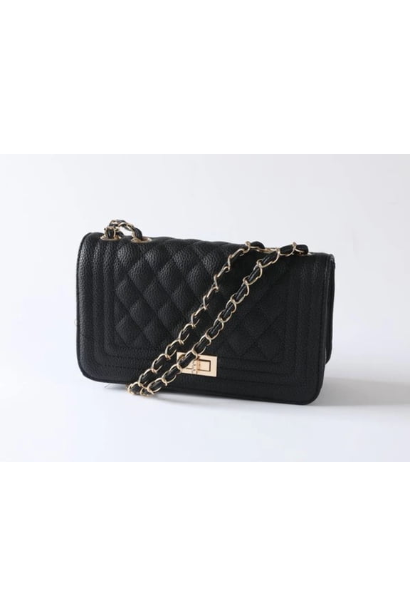 PU LEATHER QUILTED FASHION BAG