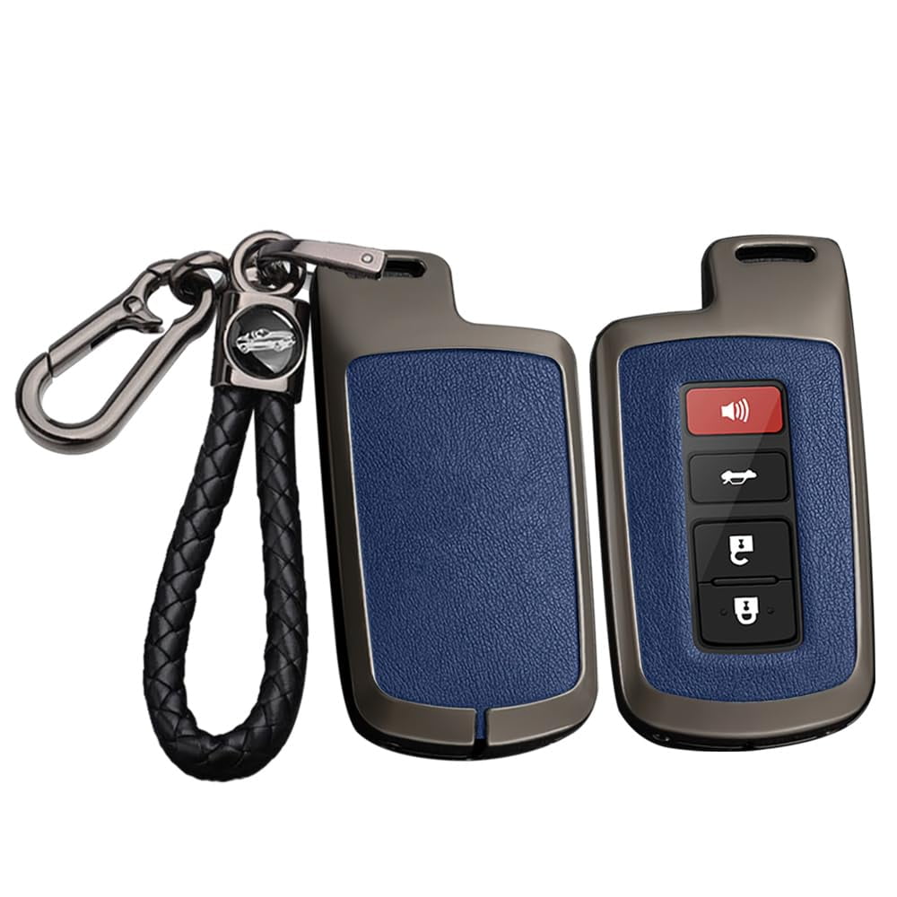 Zinc Alloy Leather Remote Key Cover Fob Case For Toyota 4 Runner Tundra Tacoma - View #7