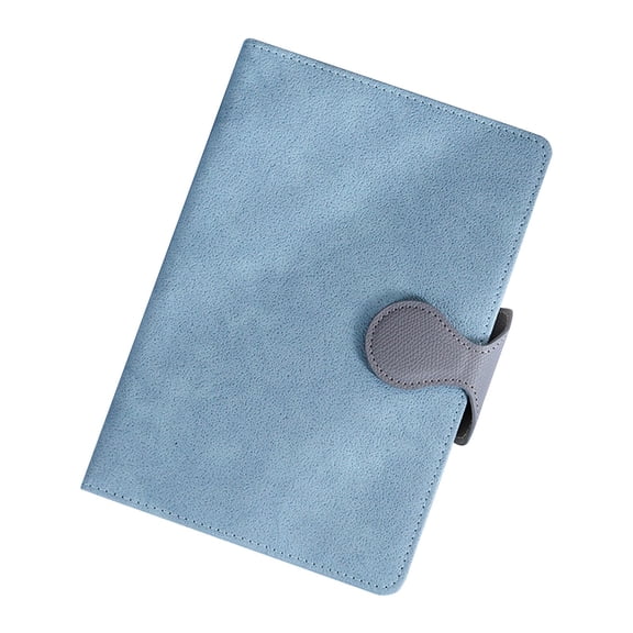 PU Leather A5 Journal Notebook with Buckle Closure, 200 Pages Lined Hardcover Notebook with Pen Holder & Ribbon Bookmark, Daily Journaling Gift for Coworkers, Yulin A