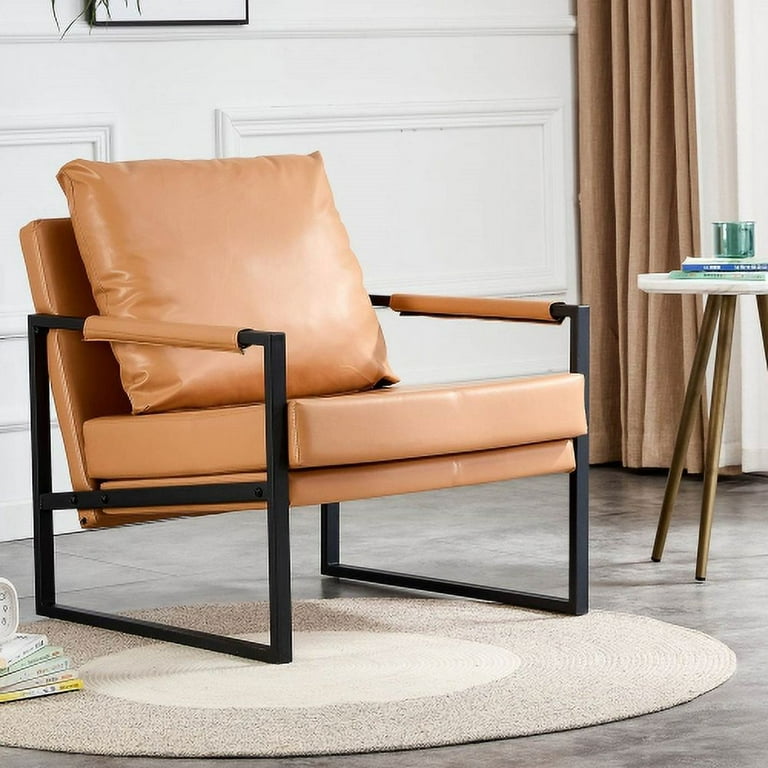Accent Arm Chair With Extra-Thick Padded Backrest And Seat Cushion