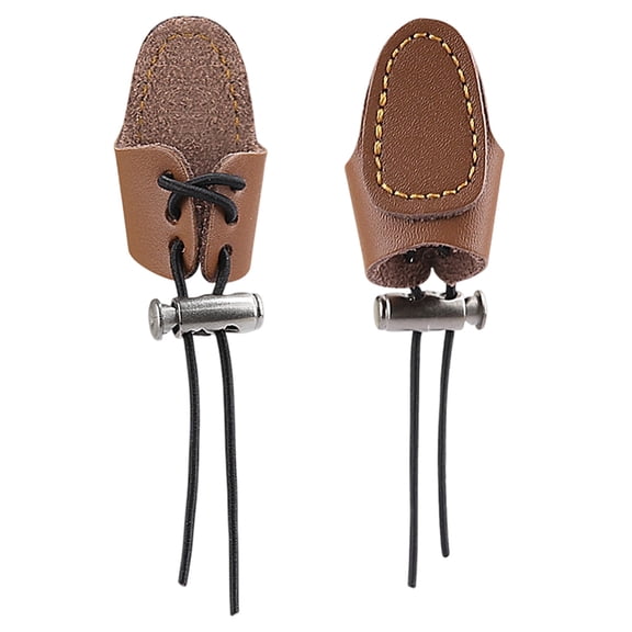 PU Leather Archery Draw Ring Finger Protector Adjustable Trigger Thumb Finger Guard Glove Soft Shooting Thumb Protector Handmade Cosplay Accessories