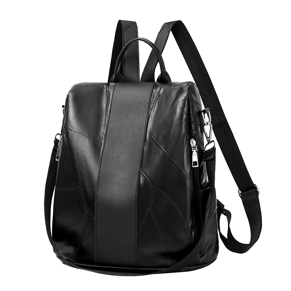 PU Leather Backpack Casual Antitheft Handbag Travel Jointing Shoulder