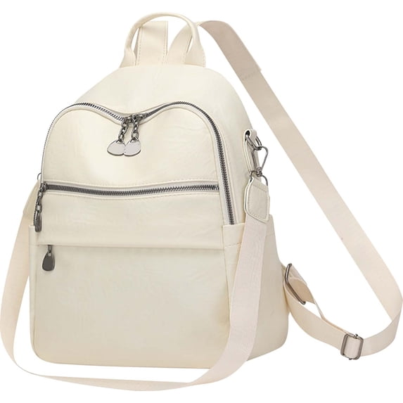 PU Leather Backpack Purse for Women , 12.6X9.84 inch Convertible Backpack, 2 in 1 Shoulder Crossbody Bag, Multipurpose Design Handbag, Multi Zipper Casual Daypack, Fashion Travel Backpack Handbag