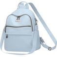 thumbnail image 1 of PU Leather Backpack Purse for Women , 12.6X9.84 inch Convertible Backpack, 2 in 1 Shoulder Crossbody Bag, Multipurpose Design Handbag, Multi Zipper Casual Daypack, Fashion Travel Backpack Handbag, 1 of 5