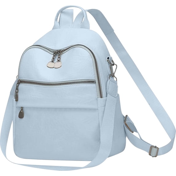 PU Leather Backpack Purse for Women , 12.6X9.84 inch Convertible Backpack, 2 in 1 Shoulder Crossbody Bag, Multipurpose Design Handbag, Multi Zipper Casual Daypack, Fashion Travel Backpack Handbag
