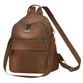 thumbnail image 1 of PU Leather Backpack Purse for Women , 12.6X9.84 inch Convertible Backpack, 2 in 1 Shoulder Crossbody Bag, Multipurpose Design Handbag, Multi Zipper Casual Daypack, Fashion Travel Backpack Handbag, 1 of 4