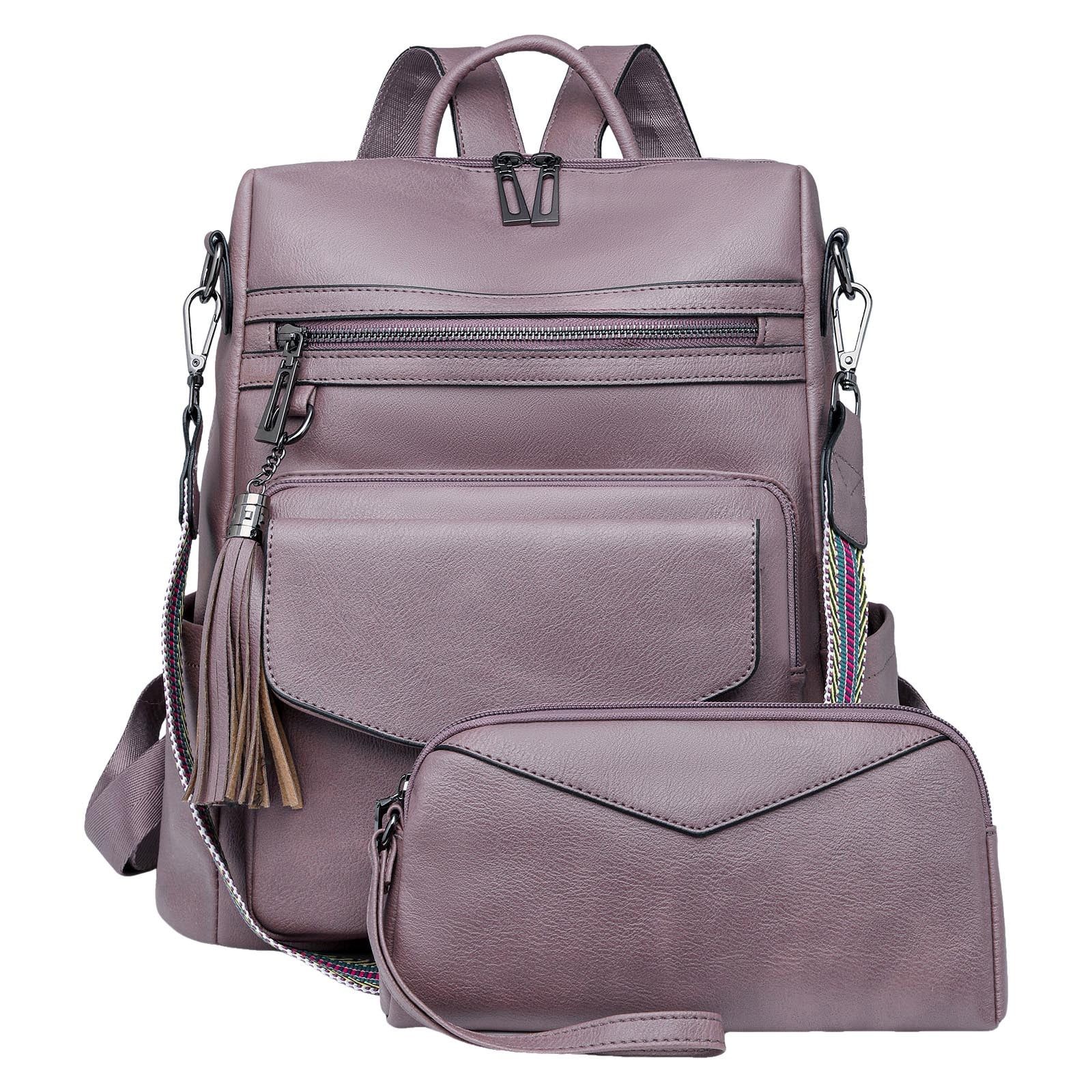 PU Leather Backpack Purse for Women Fashion Handbag Ladies 