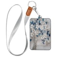 thumbnail image 1 of PU Leather Badge Holder ID Badge Holder with Lanyard for Cards & Credentials Stunning Tree, 1 of 6