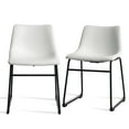 thumbnail image 1 of PU Leather Barstool Set of 2 Dining Chair,White,18", 1 of 5