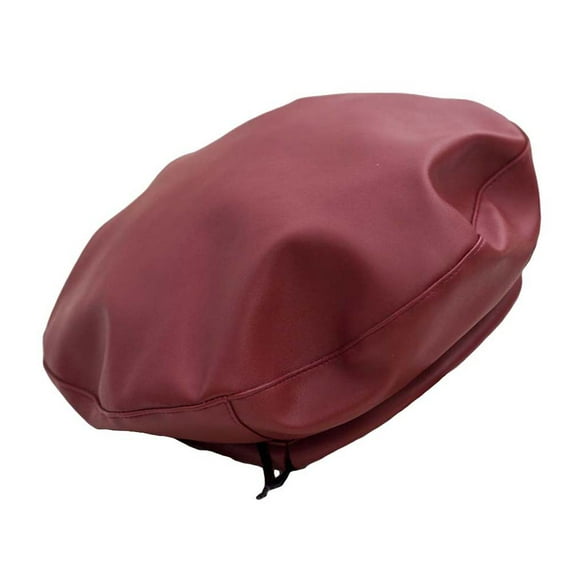 PU Leather Beret Hat for Women Girls Lady, French Style Artist Painter Cap