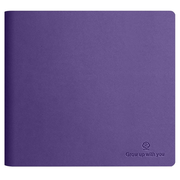 PU Leather Blank Journal Notebook, Oimcto Smooth PU Leather Cover, 6 Color Options (Grape, Pomegranate, Blue, Peach, Sunflower), 100 Sheets/200 Blank Pages, Compact A6 Size, Violet