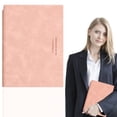 thumbnail image 1 of PU Leather Blank Notebook - 112 Pages 5.5x8.1 Inch Unlined Journal with Pen Holder - Hardcover Sketchbook for Drawing Writing and Creative Journaling - 1 Book - Pink, 1 of 6