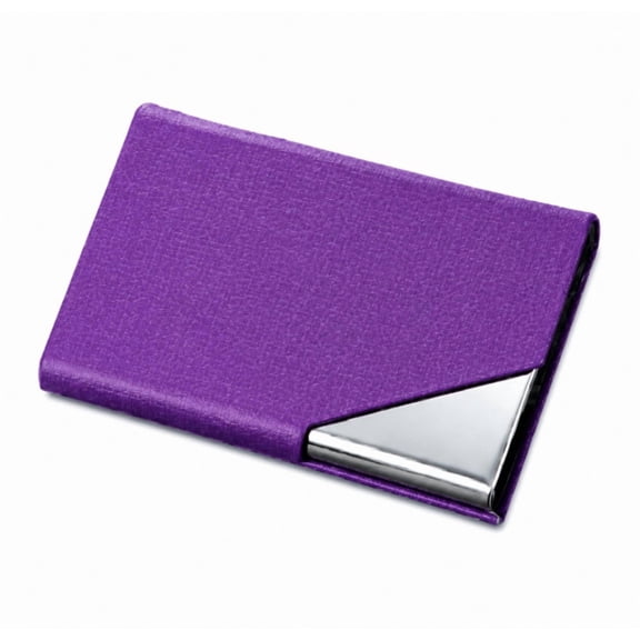 PU Leather Business Card Holder Case, Slim Metal ID and Credit Card Wallet, Pocket Card Organizer, TIKA