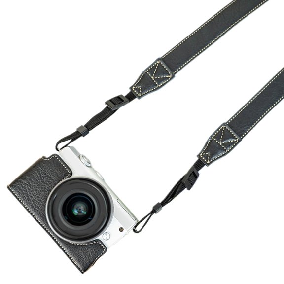 PU Leather Camera Bag Insert Case Protective Cover Base Shoulder Belt Wrist Strap Grip Lens Cover for M200 Camera