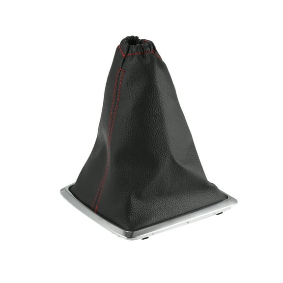 PU Leather Car Gear Shift Knob Stick Gaiter Boot Cover Red Line for Ford Focus C-Max 2003-2010 Black