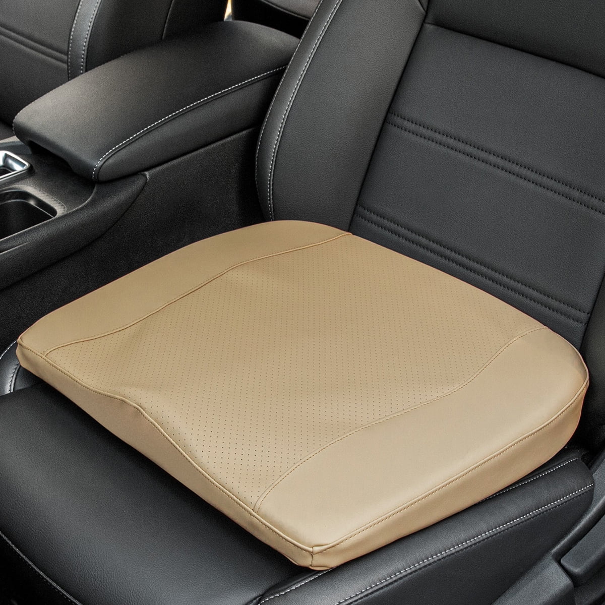 PU Leather Car Memory Foam Heighten Seat Cushion, Thick Waterproof Universal Cushion Pad Fit for