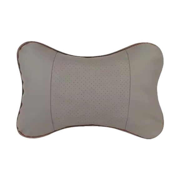 PU Leather Car Neck Pillow for Head Pain Relief & Driving Comfort, Breathable Mesh Headrest Restraint