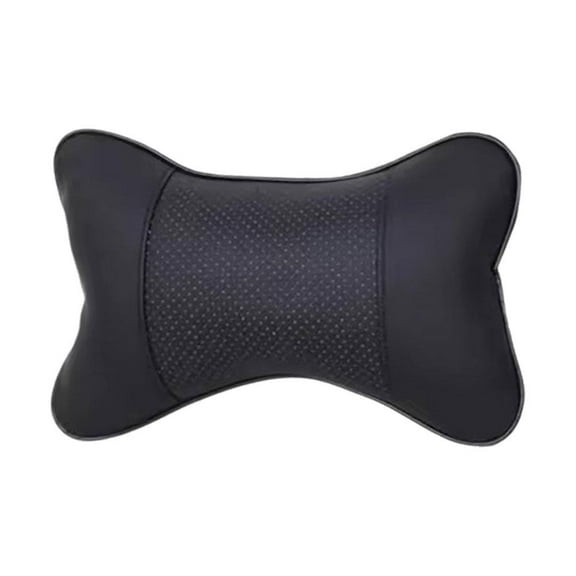 PU Leather Car Neck Pillow with Breathable Mesh, Neck Support and Restraint for Safe Driving