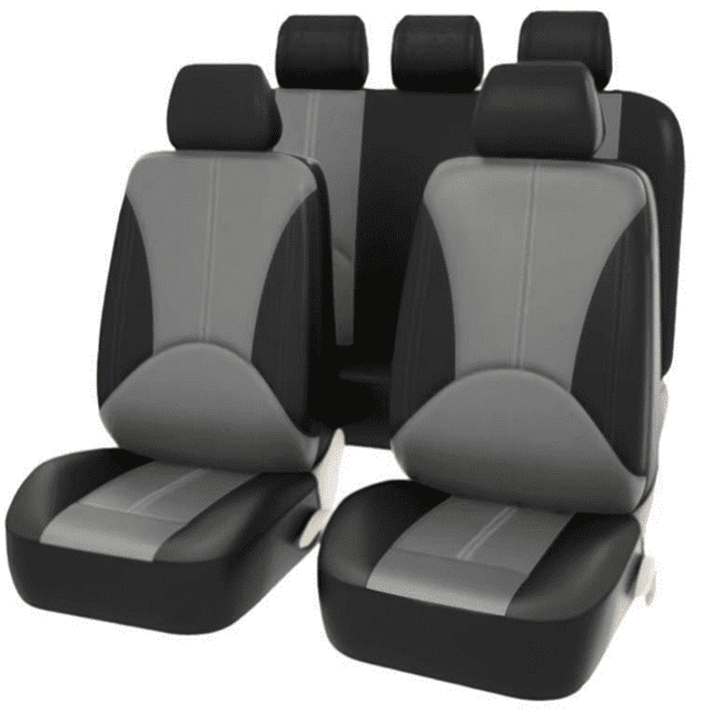 PU Leather Car Seat Cover Full Set in 9pcs Universal Fit for Most Cars