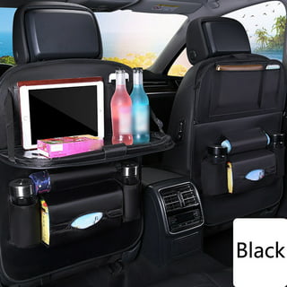 Car Seat Organizer, Backseat Car Organizer with Touchable Tablet Holder, 12  Storage Pockets, 2 Hooks, Earphone Hole Design, 2 Backup Bags, Kick Mats