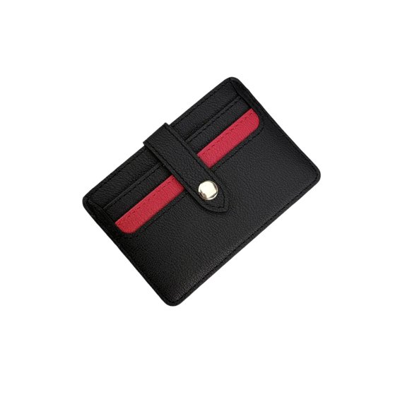 PU Leather Card Case Organizers Holder With Secure Attachment Suitable For Credit Cards Smartphones
