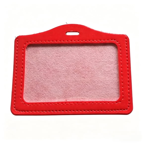 PU Leather Card Cover Bus Credit ID Name Business Working Bank Card Badge Holder Protective Cover